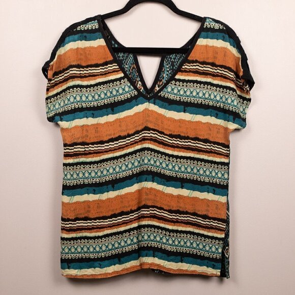 California Moon Rise abstract print top-XS - Picture 4 of 4